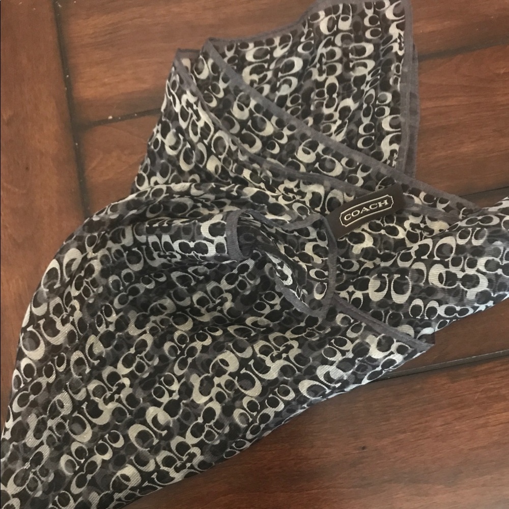 NWOT Coach scarf- Black signature